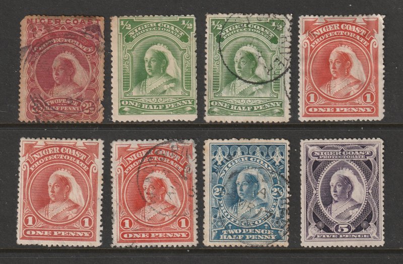 Niger Coast Protectorate x 8 QV most used