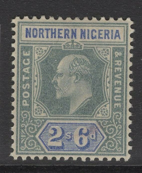 NORTHERN NIGERIA SG17 1902 2/6 GREEN & ULTRAMARINE MTD MINT