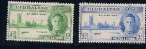 Gibraltar #119-120 Peace issue MH