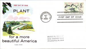 FDC 1966 SC #1318 Fluegel Cachet - Washington DC - Single - F78314