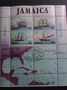 JAMAICA-1974-SC#382a ROUTH OF THE MAIL BOATS MNH-S/S-VF WE SHIP TO WORLD WIDE