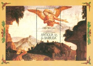 R70-0041 ANTIGUA  MH SS CHRISTMAS 1985 SCV $3.50 BIN $2.00