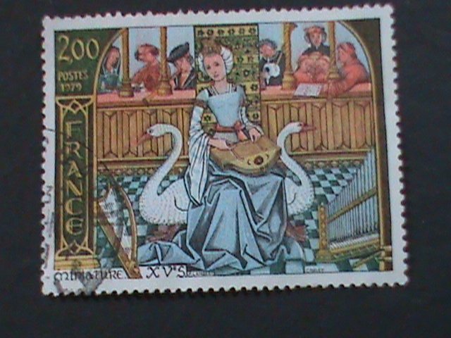 ​FRANCE- PROMOTION LARGE JUMBO STAMP 1 1/2 X 2 ART & PAINTING USED VERY FINE