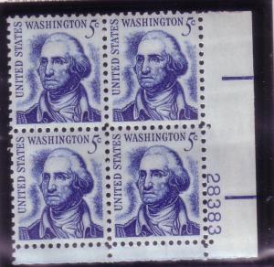 US Plt Blk Sc# 1283 Geo. Washington MNH #28383 LR