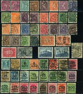 GERMANY Empire Postage Stamp Collection EUROPE 1921-1923 Used