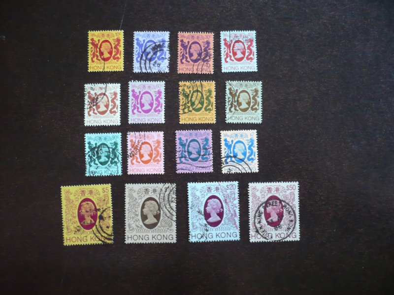 Stamps - Hong Kong - Scott# 388-403 - Used Set of 16 Stamps