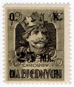 (I.B) Poland Cinderella : Charity Stamp 25M OP (Na Biednych)