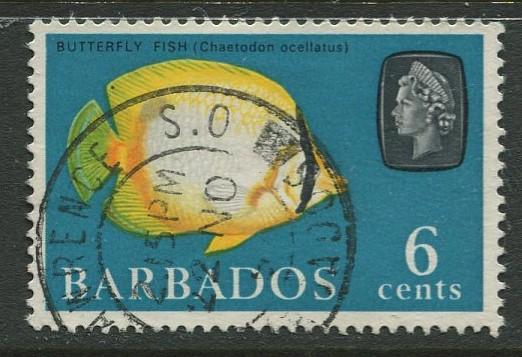 Barbados - Scott 272- QEII Pictorial Definitives  - 1965 -Used -Single 6c Stamps