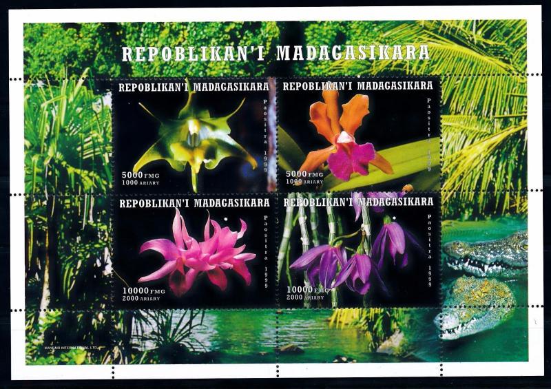 [66887] Madagascar 1999 Flora Flowers Blumen Sheet MNH