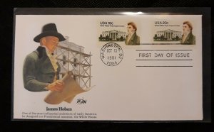 US 1981 Fleetwood Cachet FDC James Hoban Architecture, VF ,Unused !! (FR-1)