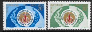 UPPER VOLTA SG230/1 1968 HUMAN RIGHTS YEAR SET MNH