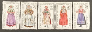 Germany DDR 1977 #1803-7, Costumes, MNH.