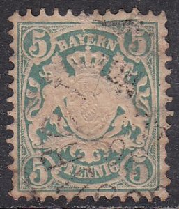 Bavaria 39 Used Coat of Arms 1876