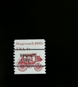 1982 4c Stagecoach, Transportation Coil Scott 1898Ab Mint F/VF NH