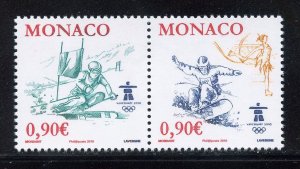 Monaco 2572a-b MNH,  Winter Olympics 2010 from 2009.