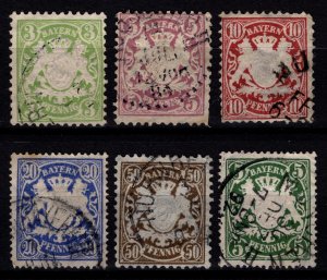 Germany Bavaria 1876 Definitive new currency, Part Set [Used]