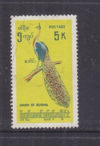 BURMA, 1964 Birds, 5k. used.