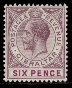 GIBRALTAR GV SG80, 6d dull purple & mauve, M MINT. Cat £10.