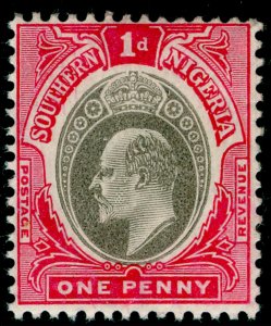 SOUTHERN NIGERIA SG22, 1d grey-black & carmine, NH MINT. Cat £18. WMK MULT CA 