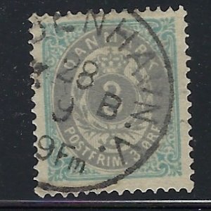 Denmark 25 Used 1875 issue (fe3325)