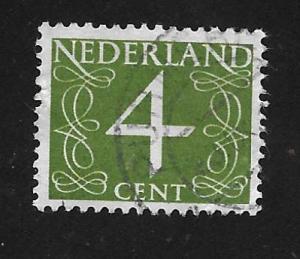 Netherlands SC# 285 - Numeral, olive green, wmk 202 - used