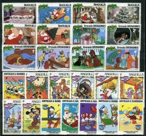 DISNEY - 25 Different MNH Stamps