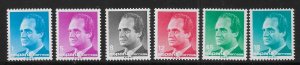 Spain 2416, 2420, 2424, 2426, 2430, 2436 Juan Carlos part set MNH