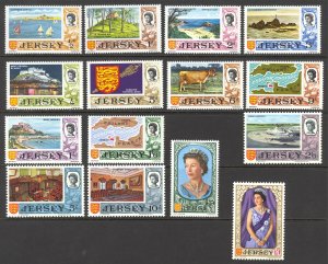 Jersey Sc# 7-21 MNH 1969 Queen Elizabeth II & Jersey Landmarks