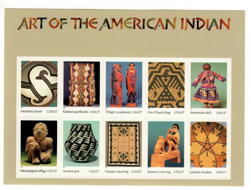 3873 (a-j) Art Of The American Indians FULL SHEET MNH  