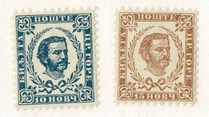 Montenegro #19-20 MH early issues