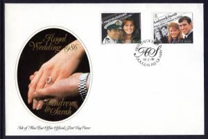 Isle of Man 314-315 Royal Wedding U/A FDC