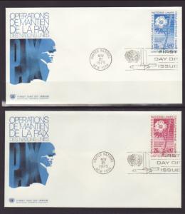 UN New York 265-266 Peace Keeping Geneva S/2 U/A FDC