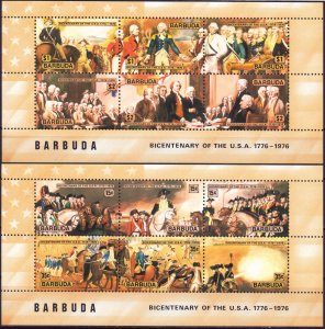 Antigua and Barbuda. 1976. bl16-17. American Independence. MNH.