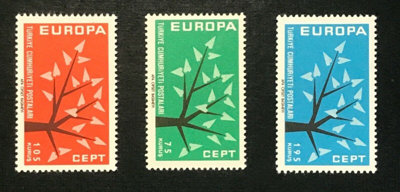 Turkey #1553-5 Europa 1962 - MNH