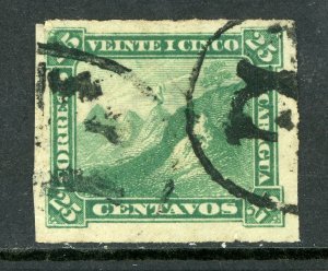 Nicaragua 1878 Momotombo 25¢ Green VFU W369⭐