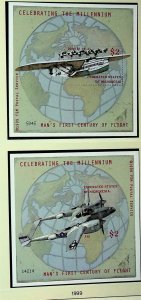 MICRONESIA Sc 362-64 NH MINISHEET+2S/S OF 1999 - AVIATION - (JO23)