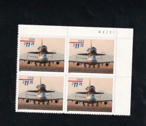 $11.75 Shuttle Transport Express Mail Plate Block/4, Sc #3262, MNH (13898)