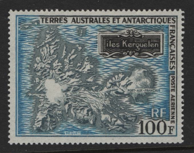 FAST C21 MNH MAP OF KERGUELEN ISLAND 1969