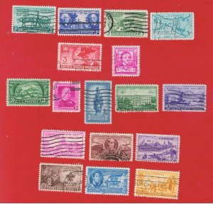 #981-997   VF used  1949-50 Commemoratives complete Free S/H