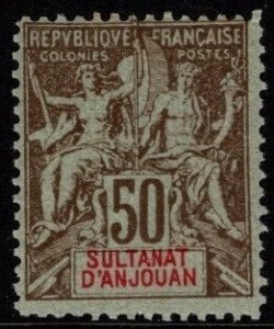 1900 Anjouan Scott #- 17 50 Centimes Navigation and Commerce MNH