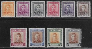 New Zealand Scott #'s 258 - 268 MH