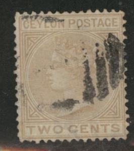 Ceylon Scott 63 used from 1872 Victoria  set perf 14 CC wmk 