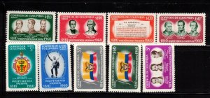 Colombia Sc C377-85 MNH Full set of 1960 - Famoust People - Arms - Flag