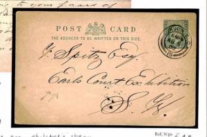 GB KEVII Stationery Card London Addressed EARLS COURT EXHIBITION 1902 T257