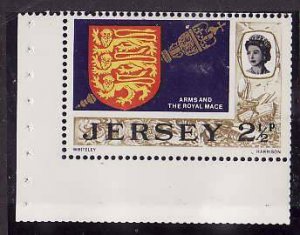 Jersey-Sc#38a- id5-unused NH booklet pane-Royal Mace-1970-5-