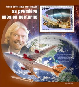 NIGER - 2022 - Successful Virgin Orbit - Perf Souv Sheet #1 - Mint Never Hinged