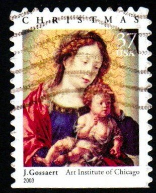 SC# 3820 - (37c) - Christmas Madonna & Child Used single