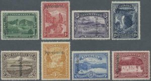 MOMEN: TASMANIA SG #229s-236s 1899-1900 SPECIMEN MINT OG LH £550 LOT #62262