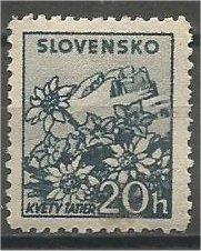 SLOVAKIA, 1940, MH 20h, Mountains, Scott 47