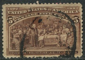234 5c Columbian Exposition Used